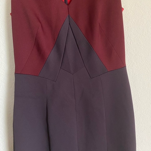 ASO TV New! Vanessa Hudgens Karen Mullen Two Toned Color Block Office Dress Sz 6 - Picture 8 of 13